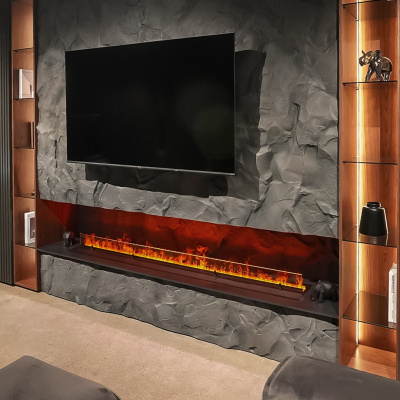 Встраиваемый электрический Schönes feuer 3D-камин FireLine 2000 (черная панель)