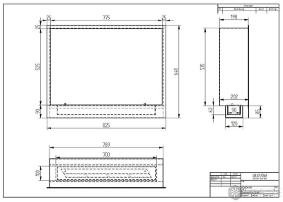 Биокамин Zefire Standart 825 для встраивания в портал со стемалитом