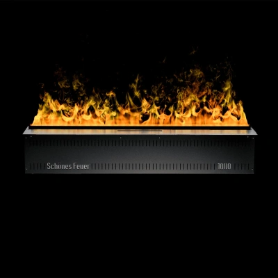 Встраиваемый электрический 3D-камин Schönes feuer Hotline 800 (черная панель)