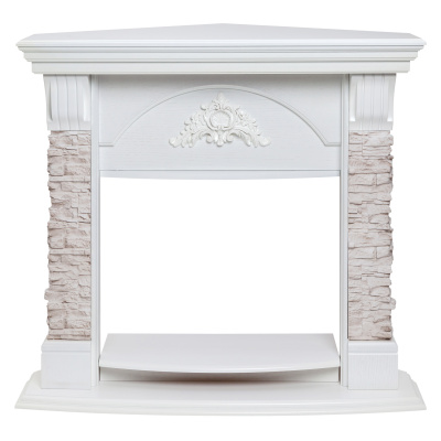 Портал для электрокамина Athena GR STD WT Corner (угловая)