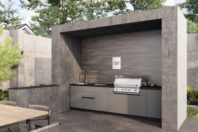 Кухня Astov BBQ № 18 (ширина 3240 мм)(готовое решение)