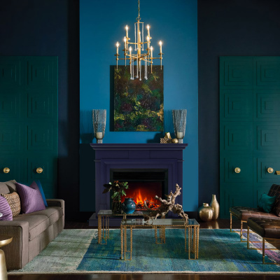 Электрокамин Marco 25.5/26 NB с очагом Moonblaze Deluxe Black