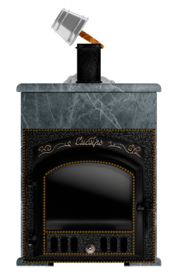  Премиальная банная печь "Сибирь-25"(дверка 545х545), в облицовке Оптима, талькомагнезит