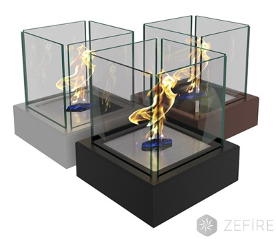 Биокамин Zefire Quant metall белый