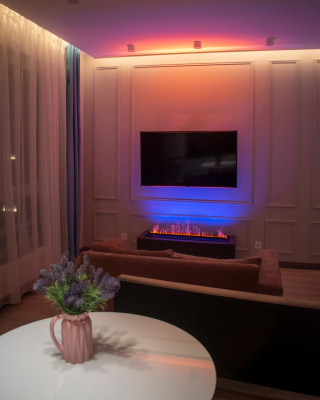 Встраиваемый электрический Schönes feuer 3D-камин FireLine 1000 (черная панель)