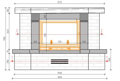 Каминная облицовка Sunhill BARI