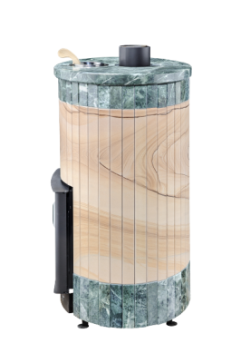  Банная печь Фёрингер Ламель Уют 18 ("Окаменевшее дерево" перенесённый рисунок+Змеевик)